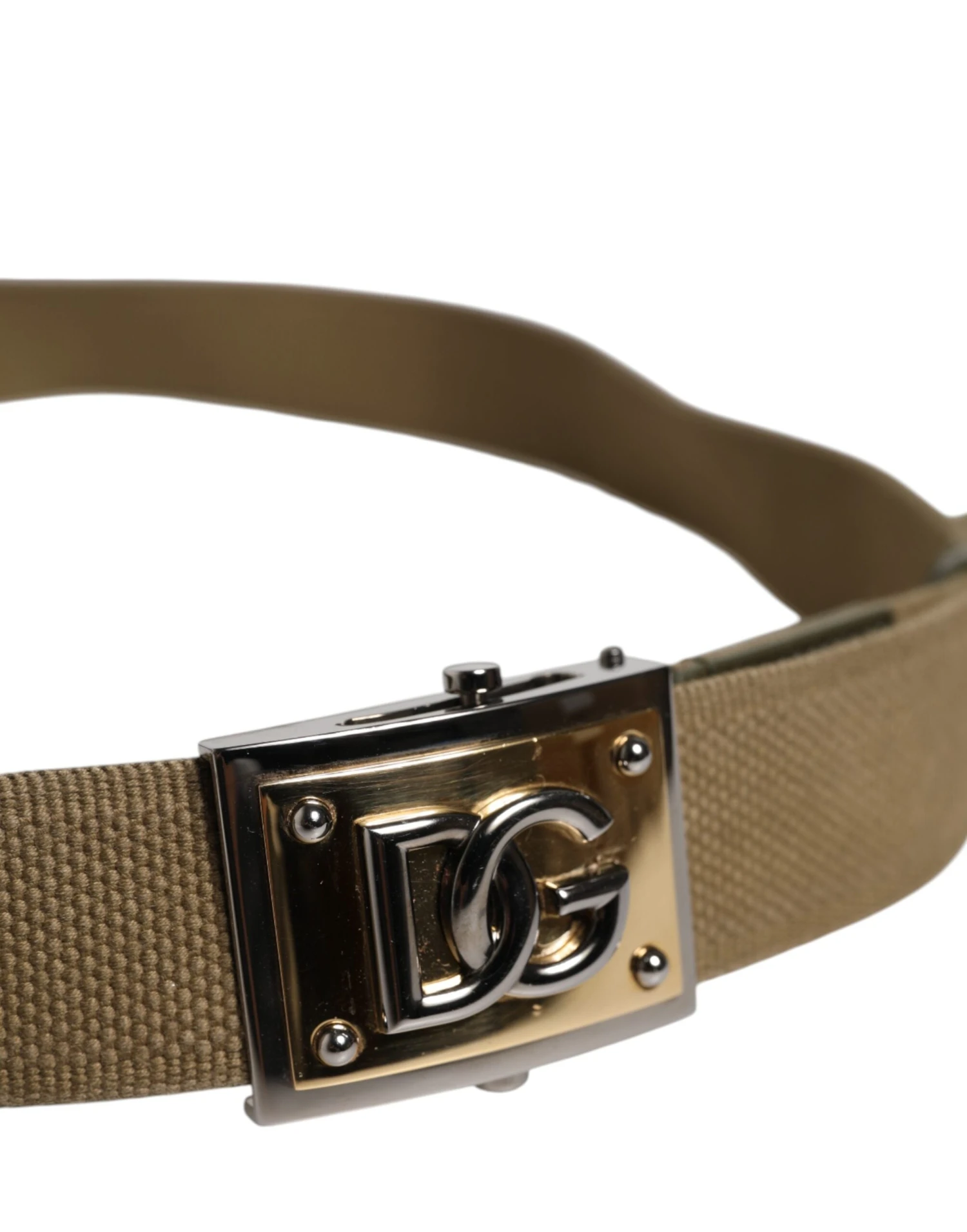 Dolce & Gabbana Military Green Nylon Logo Metal Buckle Men's Belt (Pre-Owned) 5 Dolce & Gabbana Military Green Nylon Logo Metal Buckle Men's Belt (Pre-Owned) - Image 3