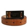 Dolce & Gabbana Browned Off Leather Gold DG Logo Buckle Men's Belt (Pre-Owned) 1 Dolce & Gabbana Browned Off Leather Gold DG Logo Buckle Men's Belt (Pre-Owned) -Lux Lair Store 8262240