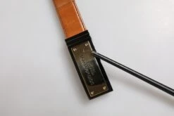 Dolce & Gabbana Browned Off Leather Gold DG Logo Buckle Men's Belt (Pre-Owned) -Lux Lair Store 8262246