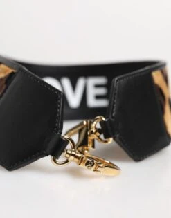 Dolce & Gabbana Black Leopard Print Reversible Bag Shoulder Women's Strap -Lux Lair Store 8262373