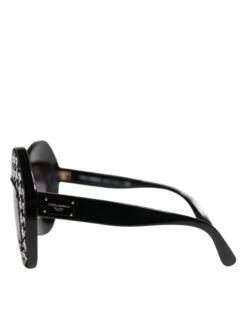 Dolce & Gabbana Black White PIED DE POULE Print Oversized Shades Women's Sunglasses (Pre-Owned) -Lux Lair Store 8262734
