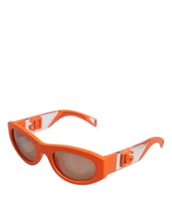 Dolce & Gabbana Orange Reborn To Live Oval Frame Logo Eyewear Women's Sunglasses -Lux Lair Store 8262919