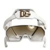 Dolce & Gabbana White Acetate Next Generation Mask Eyewear Women's Sunglasses -Lux Lair Store 8263504