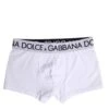 Dolce & Gabbana White Cotton Stretch Regular Boxer Men's Underwear