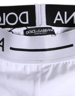 Dolce & Gabbana White Nylon Logo Waistband Boxer Brief Men's Underwear (Pre-Owned) -Lux Lair Store 8266337