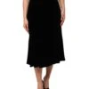 Dolce & Gabbana Black High Waist Fit Flared Midi Women's Skirt
