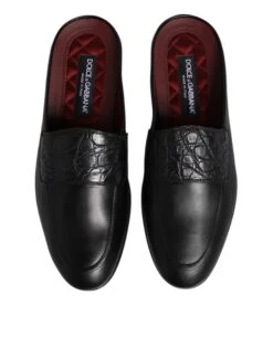 Dolce & Gabbana Black Calfskin Leather Slip On Loafers Men's Shoes 10 Dolce & Gabbana Black Calfskin Leather Slip On Loafers Men's Shoes -Lux Lair Store 8275502