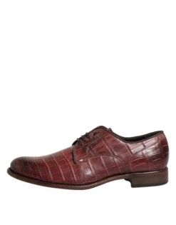 Dolce & Gabbana Burgundy Leather Lace Up Derby Dress Men's Shoes -Lux Lair Store 8275512