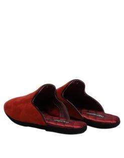 Dolce & Gabbana Orange Suede Slides Flat Slipper Men's Shoes -Lux Lair Store 8275648