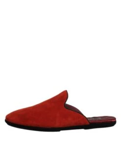 Dolce & Gabbana Orange Suede Slides Flat Slipper Men's Shoes -Lux Lair Store 8275649