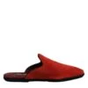Dolce & Gabbana Orange Suede Slides Flat Slipper Men's Shoes -Lux Lair Store 8275650