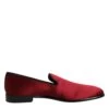 Dolce & Gabbana Red Velvet Slip On Loafers Formal Men's Shoes 2 Dolce & Gabbana Red Velvet Slip On Loafers Formal Men's Shoes -Lux Lair Store 8275680