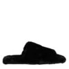Dolce & Gabbana Black Polyester Velvet Slides Slipper Men's Shoes -Lux Lair Store 8275695