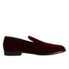 Dolce & Gabbana Red Cotton Velvet Slip On Loafers Formal Men's Shoes 1 Dolce & Gabbana Red Cotton Velvet Slip On Loafers Formal Men's Shoes -Lux Lair Store 8276025