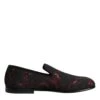 Dolce & Gabbana Red Black Jacquard Slip On Men Loafers Men's Shoes -Lux Lair Store 8276887
