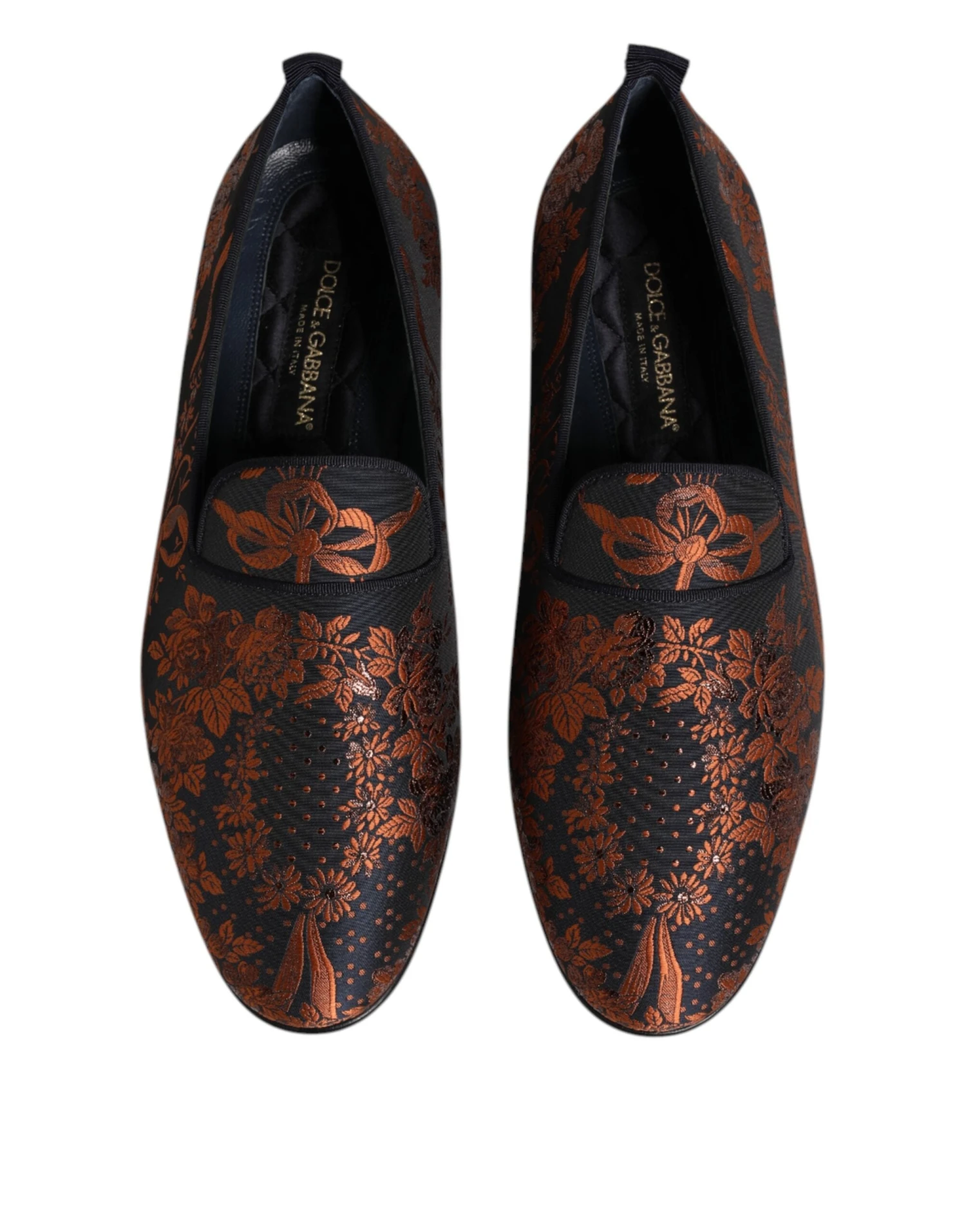 Dolce & Gabbana Black Jacquard Polyester Slip On Loafers Men's Shoes 5 Dolce & Gabbana Black Jacquard Polyester Slip On Loafers Men's Shoes - Image 3