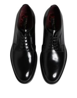 Dolce & Gabbana Black Calf Leather Lace Up Dress Derby Men's Shoes -Lux Lair Store 8277093