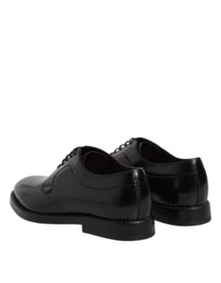 Dolce & Gabbana Black Calf Leather Lace Up Dress Derby Men's Shoes -Lux Lair Store 8277095