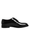 Dolce & Gabbana Black Calf Leather Lace Up Dress Derby Men's Shoes