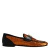 Dolce & Gabbana Orange Sequin Embellished Men Loafers Men's Shoes -Lux Lair Store 8277170