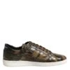 Dolce & Gabbana Brown Exotic Leather Low Top Sneakers Men's Shoes 1 Dolce & Gabbana Brown Exotic Leather Low Top Sneakers Men's Shoes -Lux Lair Store 8278181