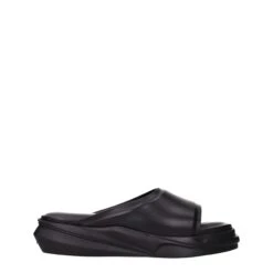 Alyx Black Leather Slippers Men's Sandals