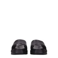 Alyx Black Leather Slippers Men's Sandals -Lux Lair Store 8334727