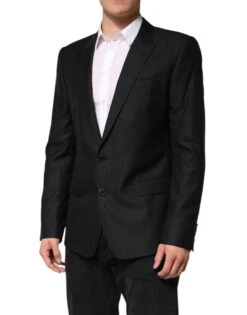Dolce & Gabbana Black Wool Single Breasted Jacket Men's Blazer 7 Dolce & Gabbana Black Wool Single Breasted Jacket Men's Blazer -Lux Lair Store 8352179