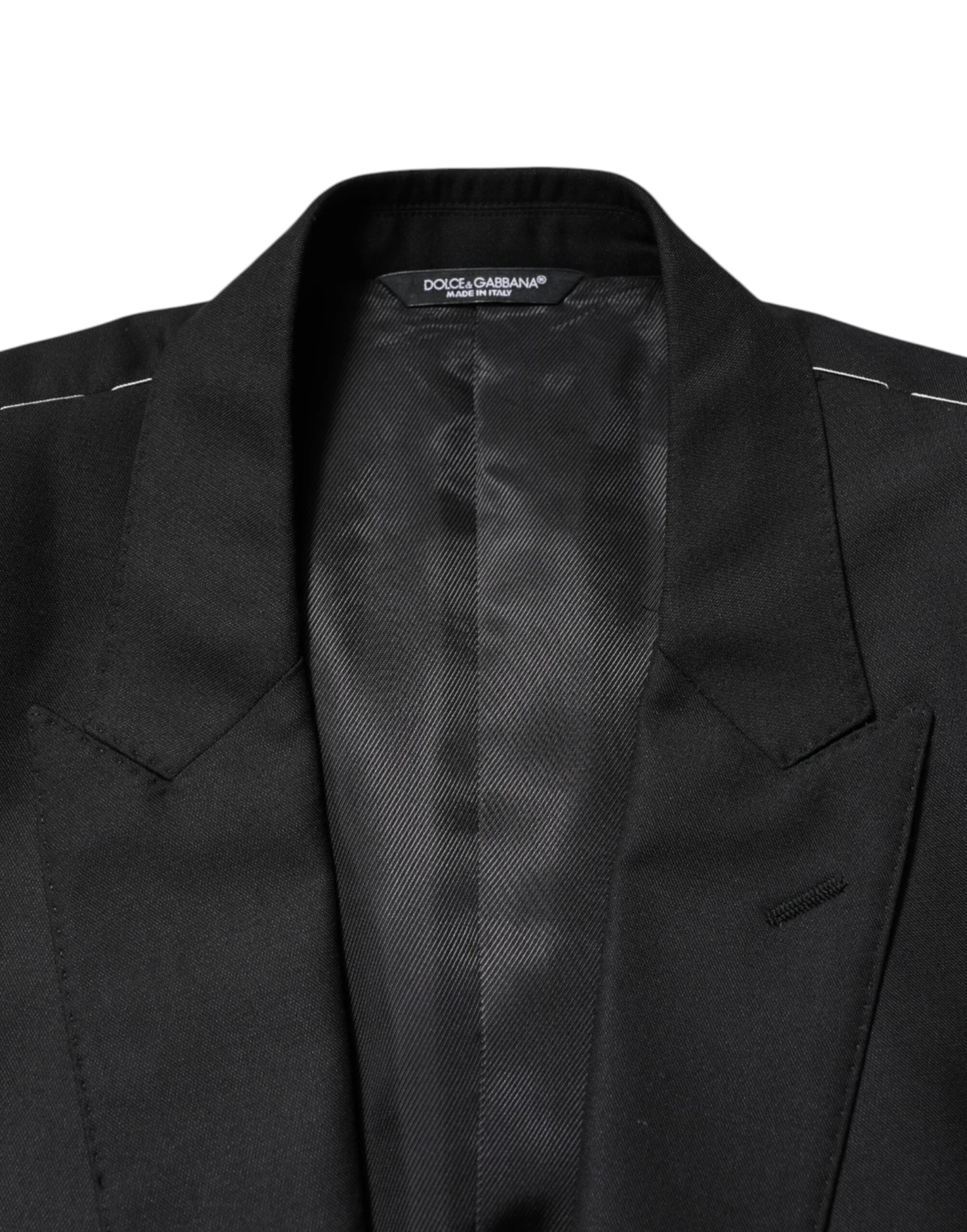 Dolce & Gabbana Black Wool Single Breasted Jacket Men's Blazer 6 Dolce & Gabbana Black Wool Single Breasted Jacket Men's Blazer - Image 4