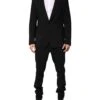 Dolce & Gabbana Black Cotton Single Breasted 2 Piece Men's Suit -Lux Lair Store 8352463