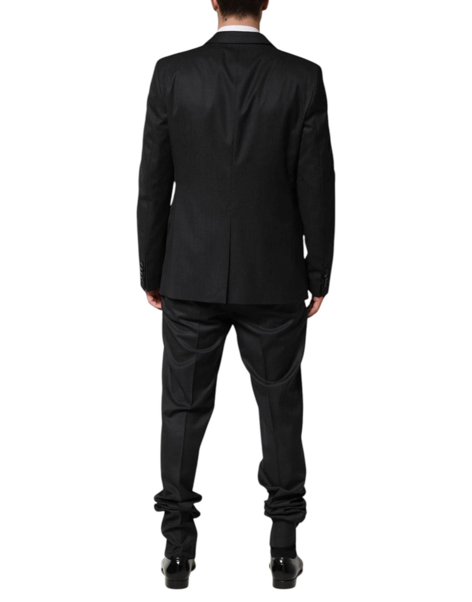 Dolce & Gabbana Dark Gray Wool Single Breasted 2 Piece Men's Suit 5 Dolce & Gabbana Dark Gray Wool Single Breasted 2 Piece Men's Suit - Image 3