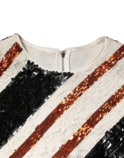 Dolce & Gabbana Multicolor Sequin Embellished Shift Women's Dress -Lux Lair Store 8353275