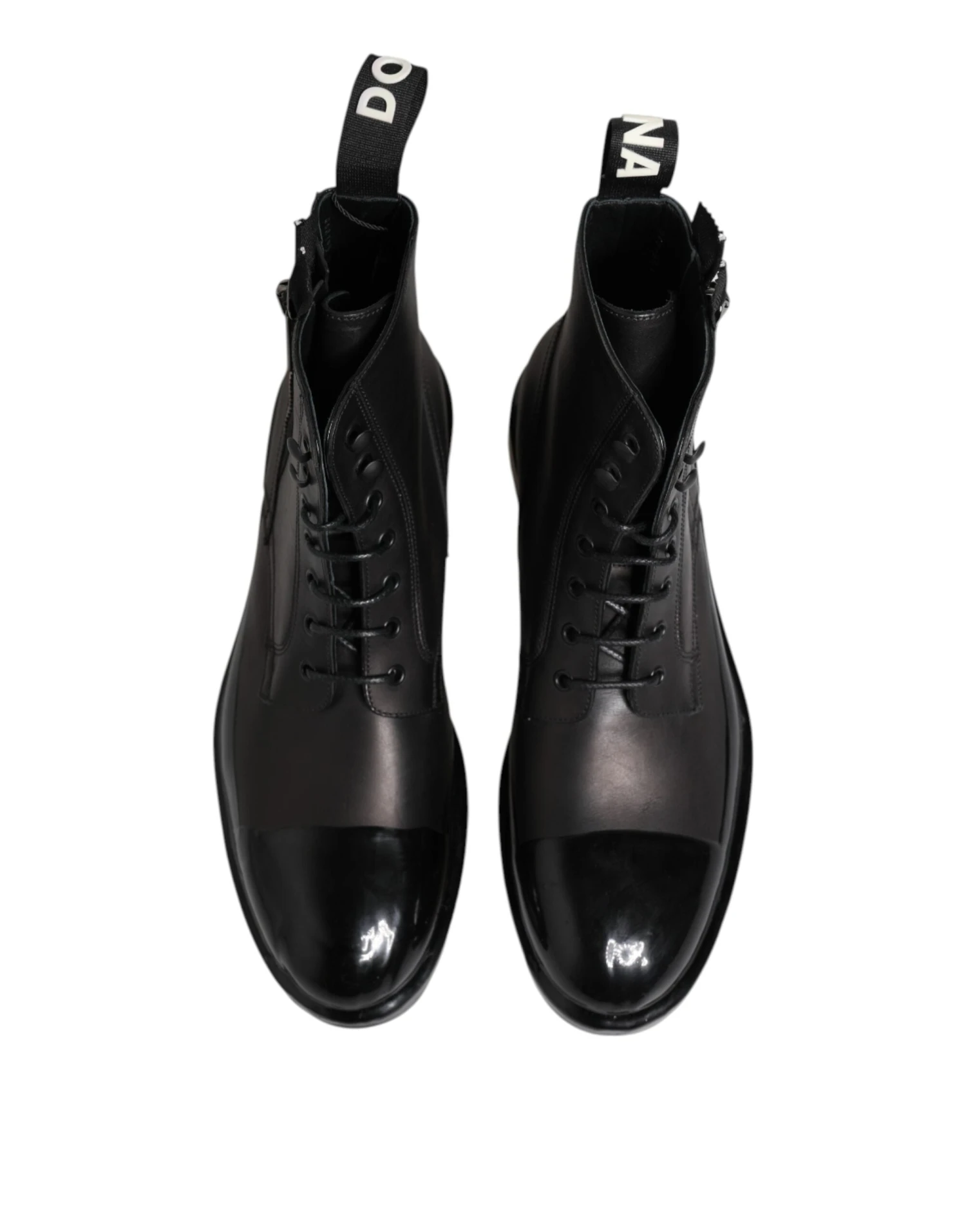 Dolce & Gabbana Brown Black Lace Up Mid Calf Men Boots Men's Shoes 5 Dolce & Gabbana Brown Black Lace Up Mid Calf Men Boots Men's Shoes - Image 3