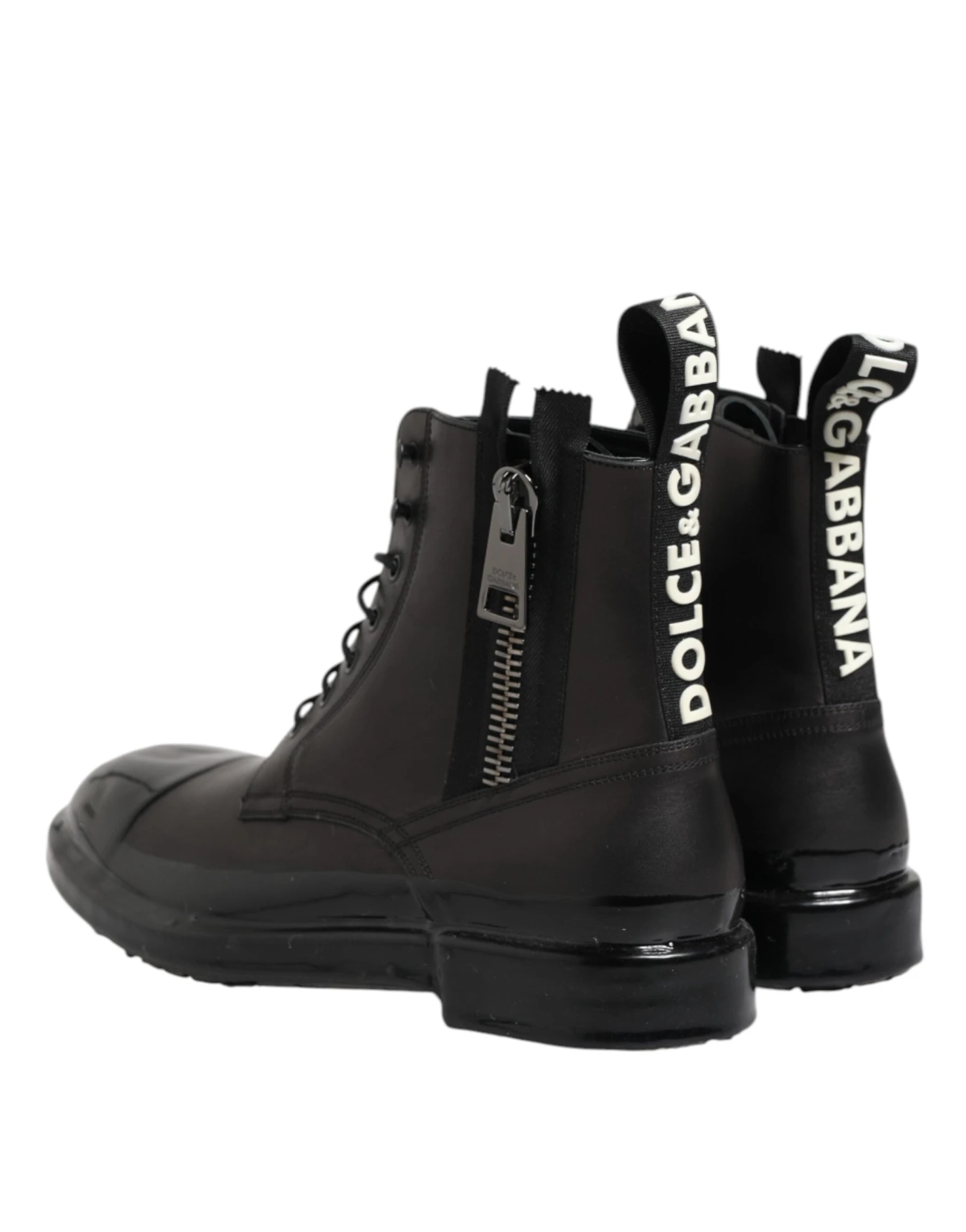 Dolce & Gabbana Brown Black Lace Up Mid Calf Men Boots Men's Shoes 7 Dolce & Gabbana Brown Black Lace Up Mid Calf Men Boots Men's Shoes - Image 5