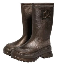 Dolce & Gabbana Metallic Brown Pull On Rain Boots Men's Shoes (Pre-Owned) 11 Dolce & Gabbana Metallic Brown Pull On Rain Boots Men's Shoes (Pre-Owned) -Lux Lair Store 8356350