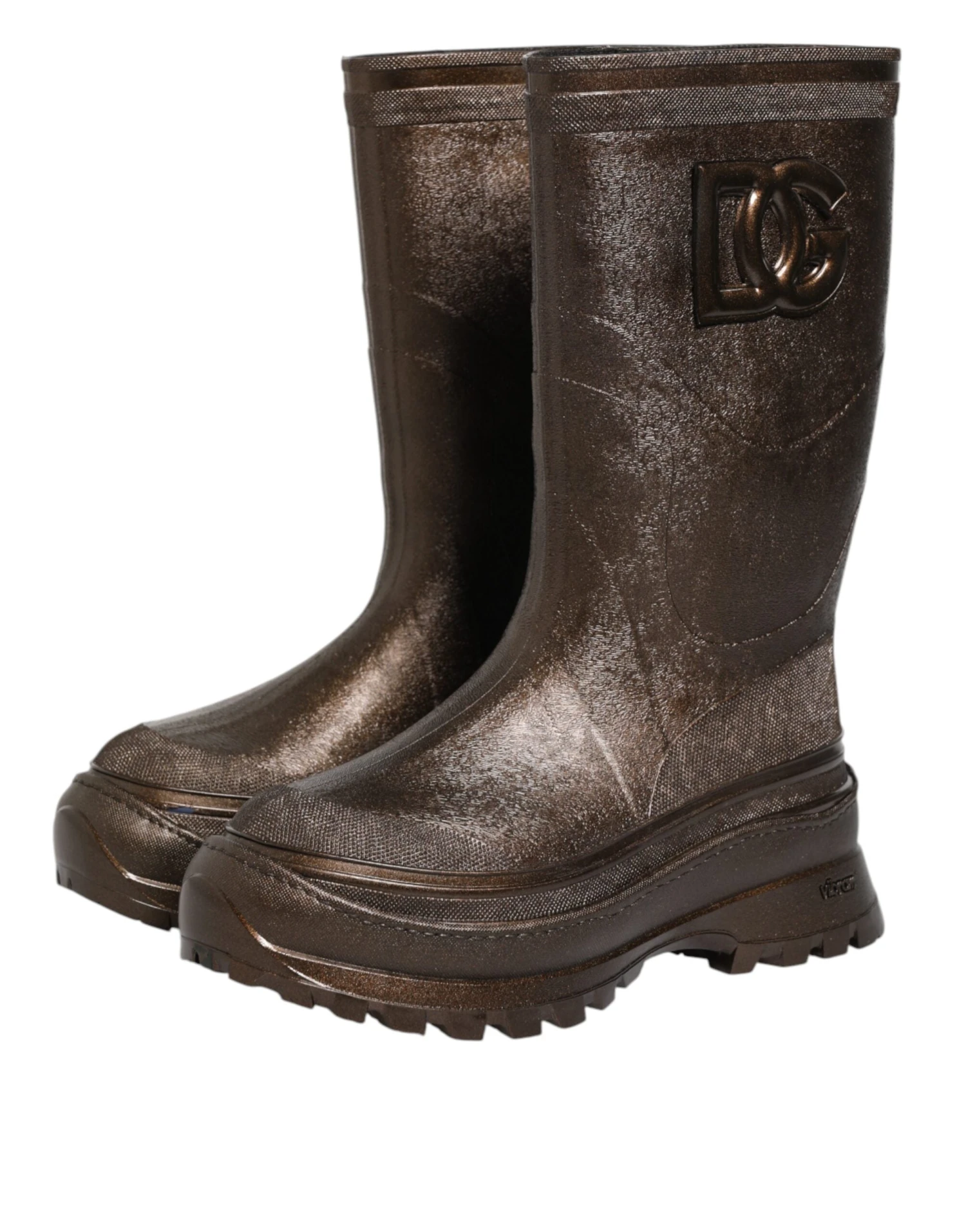 Dolce & Gabbana Metallic Brown Pull On Rain Boots Men's Shoes (Pre-Owned) 6 Dolce & Gabbana Metallic Brown Pull On Rain Boots Men's Shoes (Pre-Owned) - Image 4