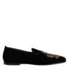 Dolce & Gabbana Black Velvet Gold Crown Mens Loafers Men's Shoes 2 Dolce & Gabbana Black Velvet Gold Crown Mens Loafers Men's Shoes -Lux Lair Store 8357618