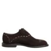 Dolce & Gabbana Brown Velvet Lace Up Oxford Dress Men's Shoes