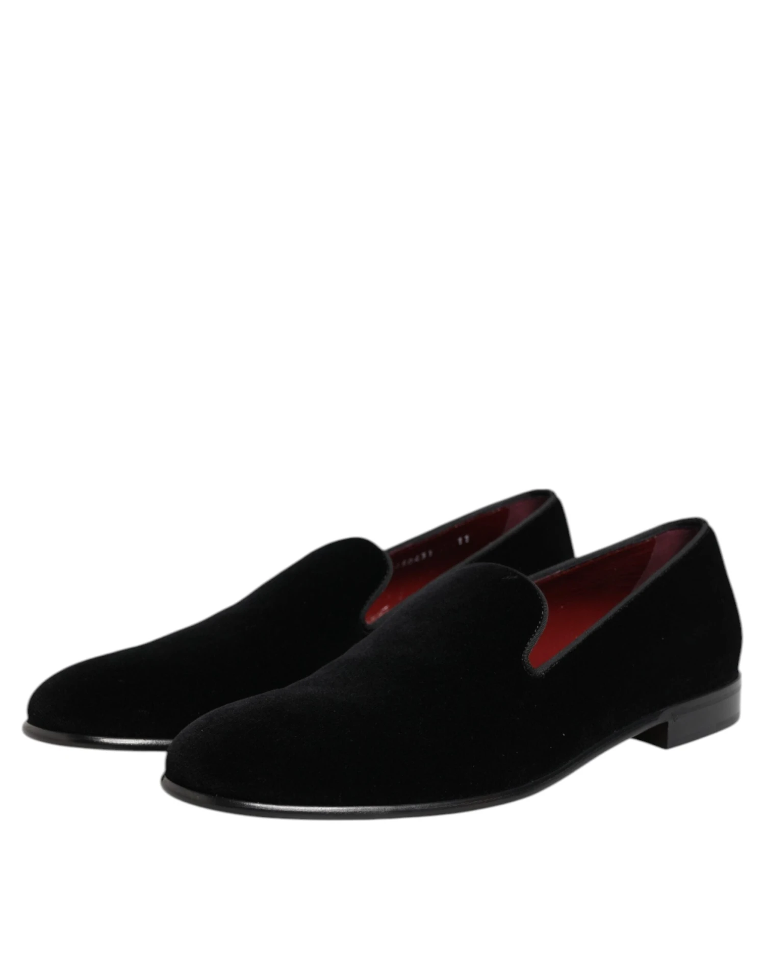 Dolce & Gabbana Black Velvet Slip On Loafers Men Formal Men's Shoes 6 Dolce & Gabbana Black Velvet Slip On Loafers Men Formal Men's Shoes - Image 4