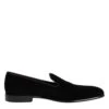 Dolce & Gabbana Black Velvet Slip On Loafers Men Formal Men's Shoes -Lux Lair Store 8358667