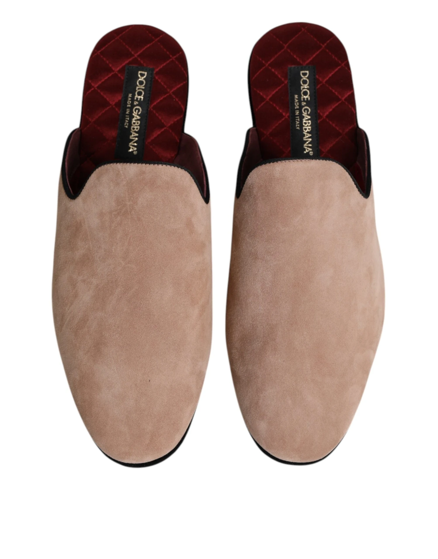 Dolce & Gabbana Beige Suede Leather Slides Flat Slipper Men's Shoes 5 Dolce & Gabbana Beige Suede Leather Slides Flat Slipper Men's Shoes - Image 3