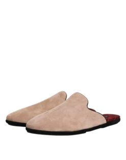 Dolce & Gabbana Beige Suede Leather Slides Flat Slipper Men's Shoes 11 Dolce & Gabbana Beige Suede Leather Slides Flat Slipper Men's Shoes -Lux Lair Store 8358782