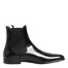 Dolce & Gabbana Black Chelsea Slip On Mid Calf Boots Men's Shoes -Lux Lair Store 8360064