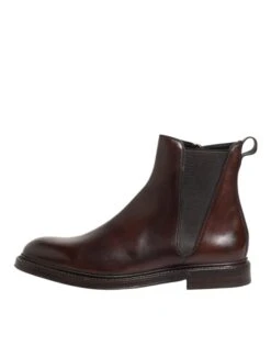 Dolce & Gabbana Brown Chelsea Leather Mid Calf Boots Men's Shoes -Lux Lair Store 8360075