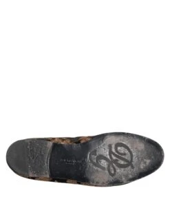 Dolce & Gabbana Black Floral Embroidery Men Loafers Men's Shoes (Pre-Owned) -Lux Lair Store 8360091