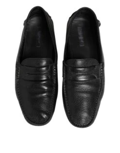 Dolce & Gabbana Black Leather Slip On Mocassin Loafer Men's Shoes (Pre-Owned) -Lux Lair Store 8375983