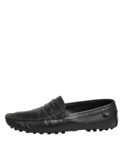 Dolce & Gabbana Black Leather Slip On Mocassin Loafer Men's Shoes (Pre-Owned) -Lux Lair Store 8375987