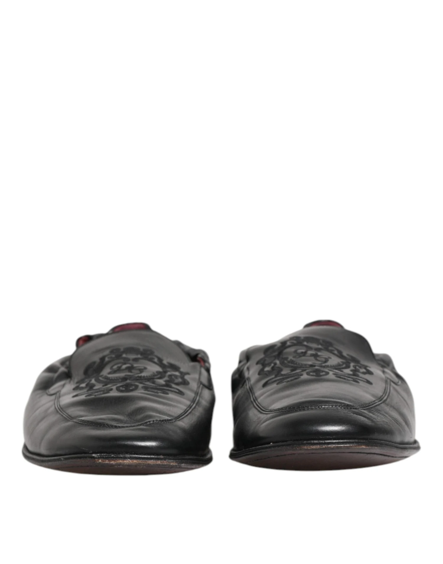 Dolce & Gabbana Black Leather Slip On Men Flat Loafers Men's Shoes (Pre-Owned) 4 Dolce & Gabbana Black Leather Slip On Men Flat Loafers Men's Shoes (Pre-Owned) - Image 2