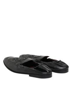 Dolce & Gabbana Black Leather Slip On Men Flat Loafers Men's Shoes (Pre-Owned) 12 Dolce & Gabbana Black Leather Slip On Men Flat Loafers Men's Shoes (Pre-Owned) -Lux Lair Store 8375999