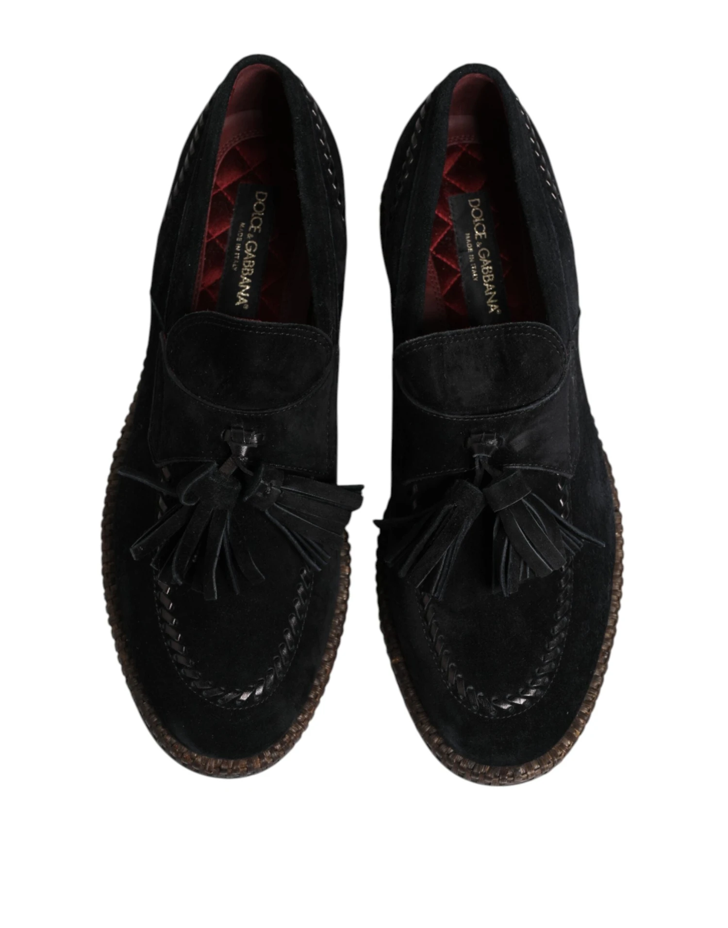 Dolce & Gabbana Black Suede Tassel Embellished Loafers Men's Shoes 5 Dolce & Gabbana Black Suede Tassel Embellished Loafers Men's Shoes - Image 3